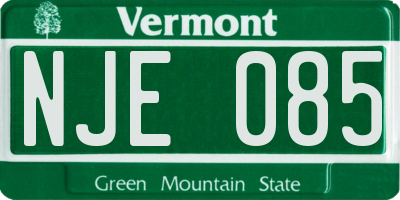 VT license plate NJE085