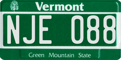 VT license plate NJE088