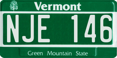 VT license plate NJE146