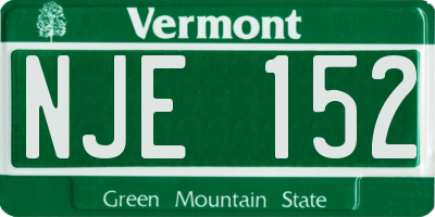 VT license plate NJE152