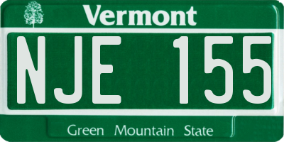 VT license plate NJE155