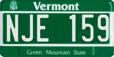 VT license plate NJE159