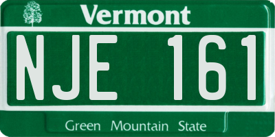 VT license plate NJE161