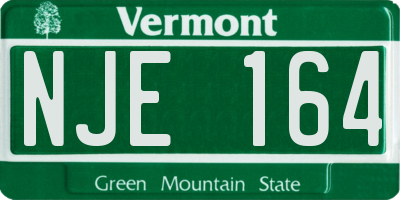 VT license plate NJE164
