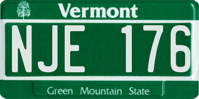 VT license plate NJE176