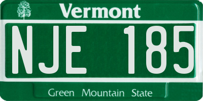 VT license plate NJE185