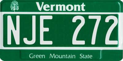 VT license plate NJE272