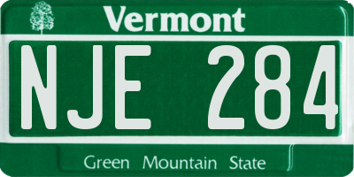 VT license plate NJE284