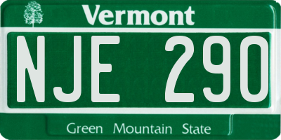 VT license plate NJE290