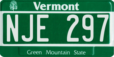 VT license plate NJE297