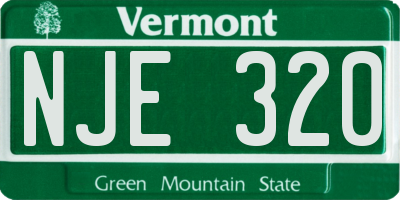 VT license plate NJE320