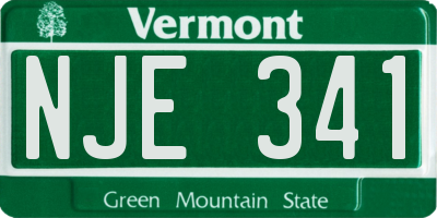 VT license plate NJE341