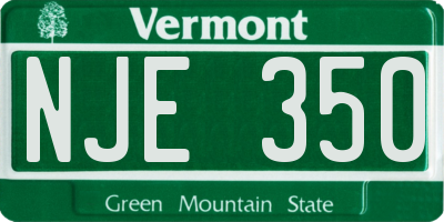 VT license plate NJE350