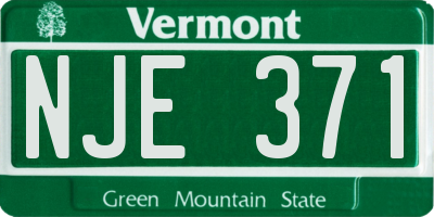 VT license plate NJE371