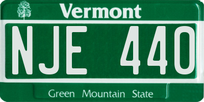 VT license plate NJE440