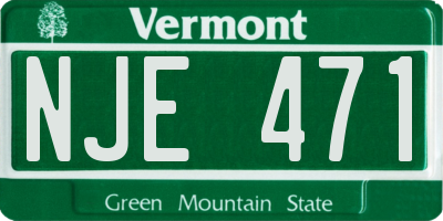 VT license plate NJE471
