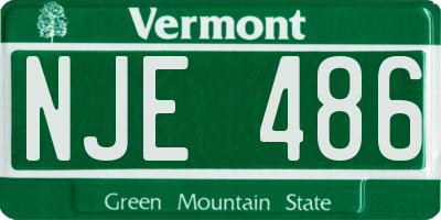 VT license plate NJE486