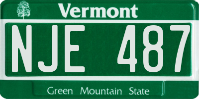 VT license plate NJE487