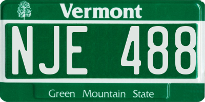 VT license plate NJE488