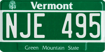 VT license plate NJE495