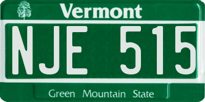 VT license plate NJE515