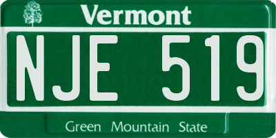 VT license plate NJE519