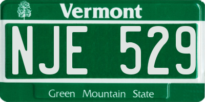 VT license plate NJE529