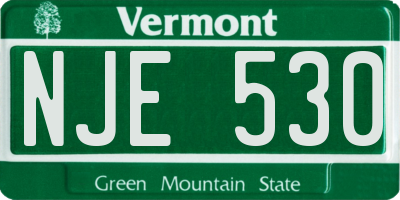 VT license plate NJE530