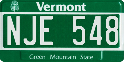 VT license plate NJE548