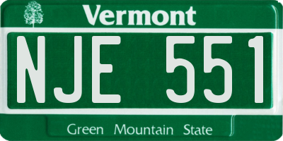 VT license plate NJE551