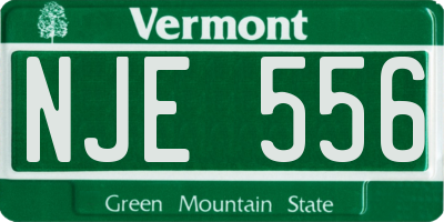 VT license plate NJE556