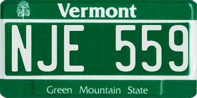 VT license plate NJE559