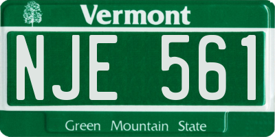 VT license plate NJE561