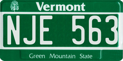 VT license plate NJE563