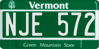 VT license plate NJE572