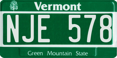 VT license plate NJE578