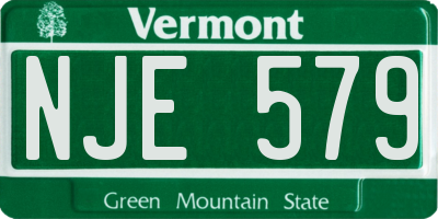 VT license plate NJE579