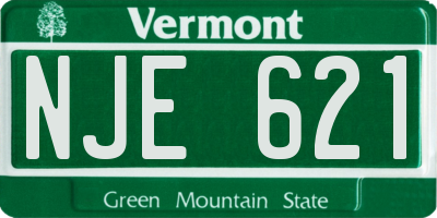 VT license plate NJE621