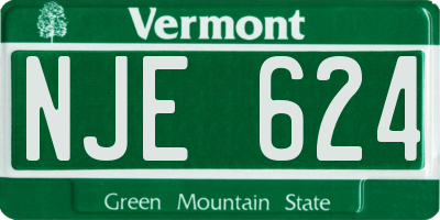 VT license plate NJE624