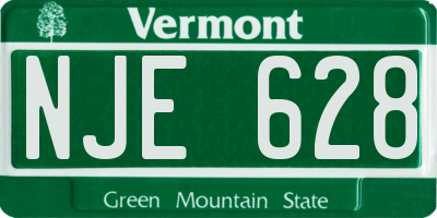 VT license plate NJE628