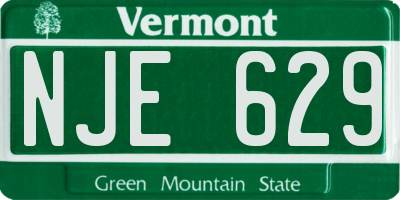 VT license plate NJE629