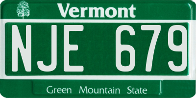 VT license plate NJE679