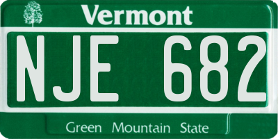 VT license plate NJE682