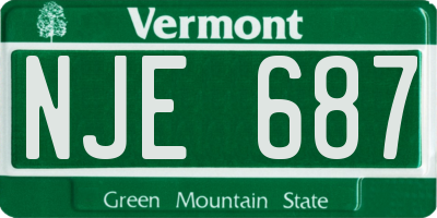 VT license plate NJE687