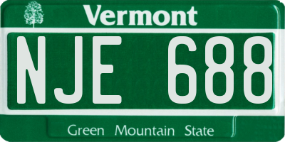 VT license plate NJE688