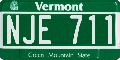 VT license plate NJE711