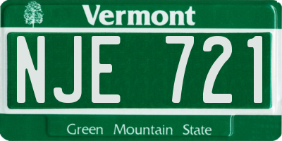 VT license plate NJE721