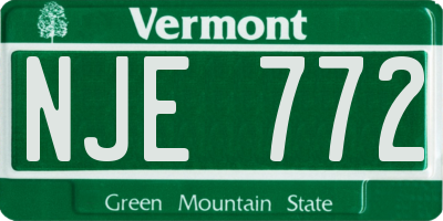 VT license plate NJE772