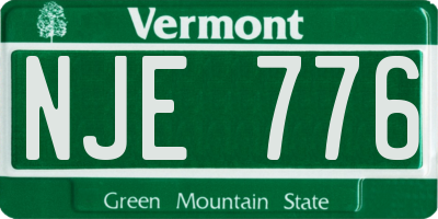 VT license plate NJE776