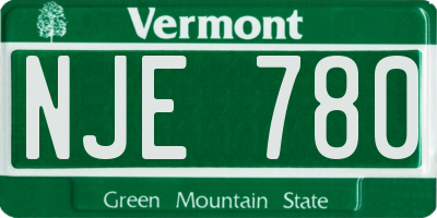 VT license plate NJE780